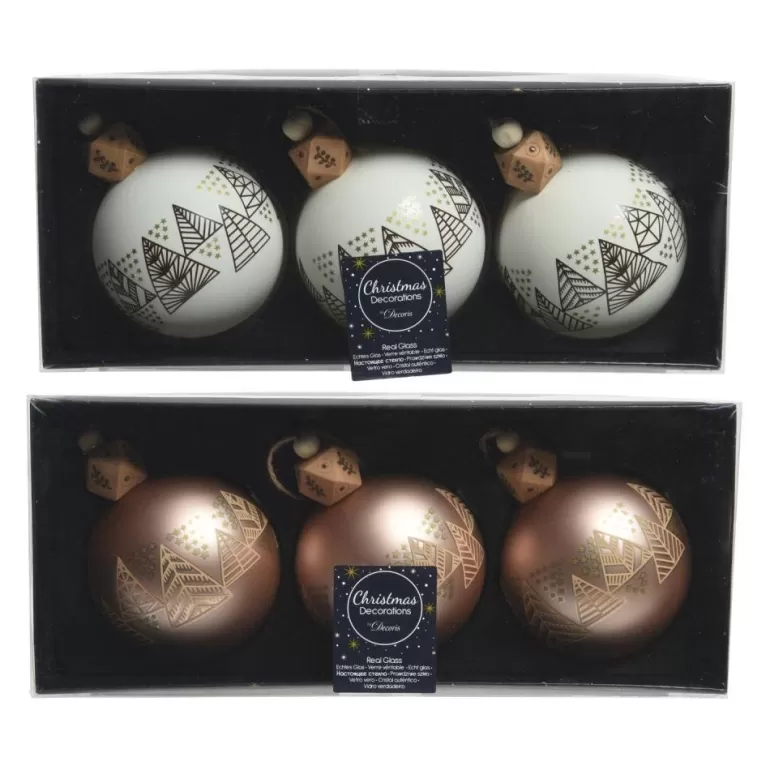 Shop Sapins 2X3 Boules, Caramel Et Blanc,