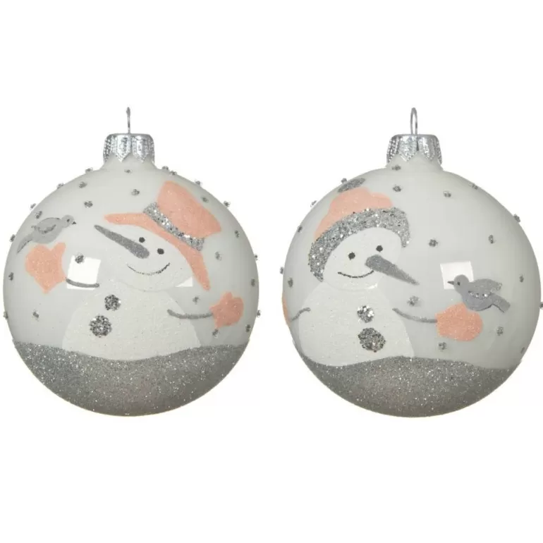 Shop Sapins 2X3 Boules En Verre Bonhomme De Neige