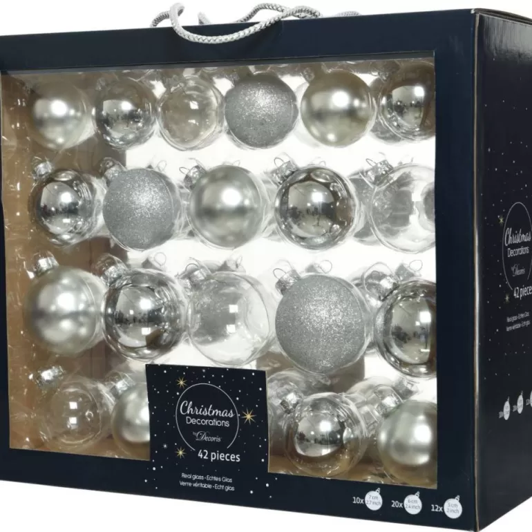 Store Sapins 42 Boules De Noël Classiques Argent