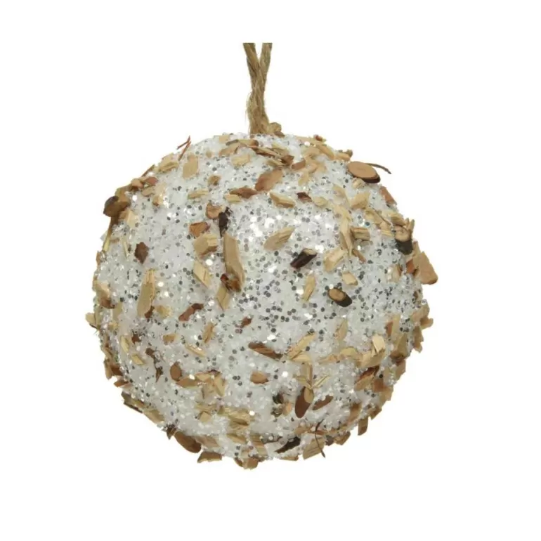 Shop Sapins Boule De Noël En Bois Et Paillettes 8Cm