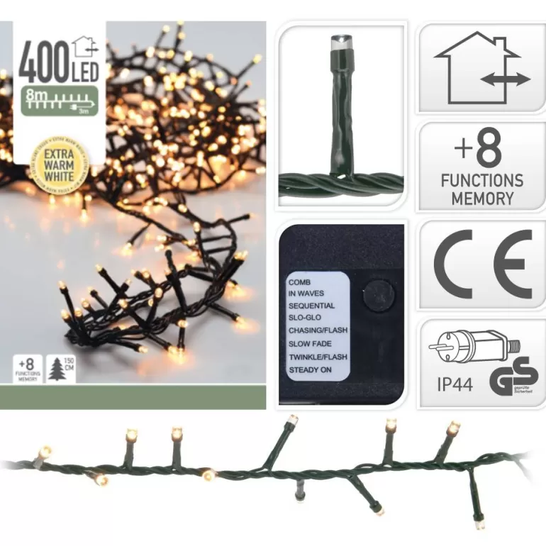 Online Sapins Guirlande 400 Led Blanc Extra Chaud