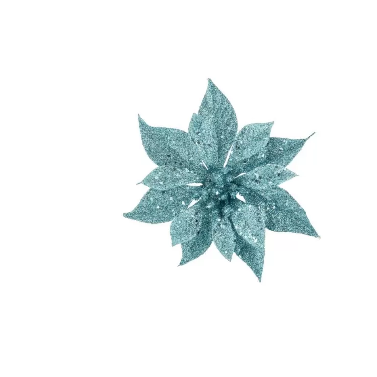 Cheap Sapins Poinsettia Bleue A Paillettes Sur Clip