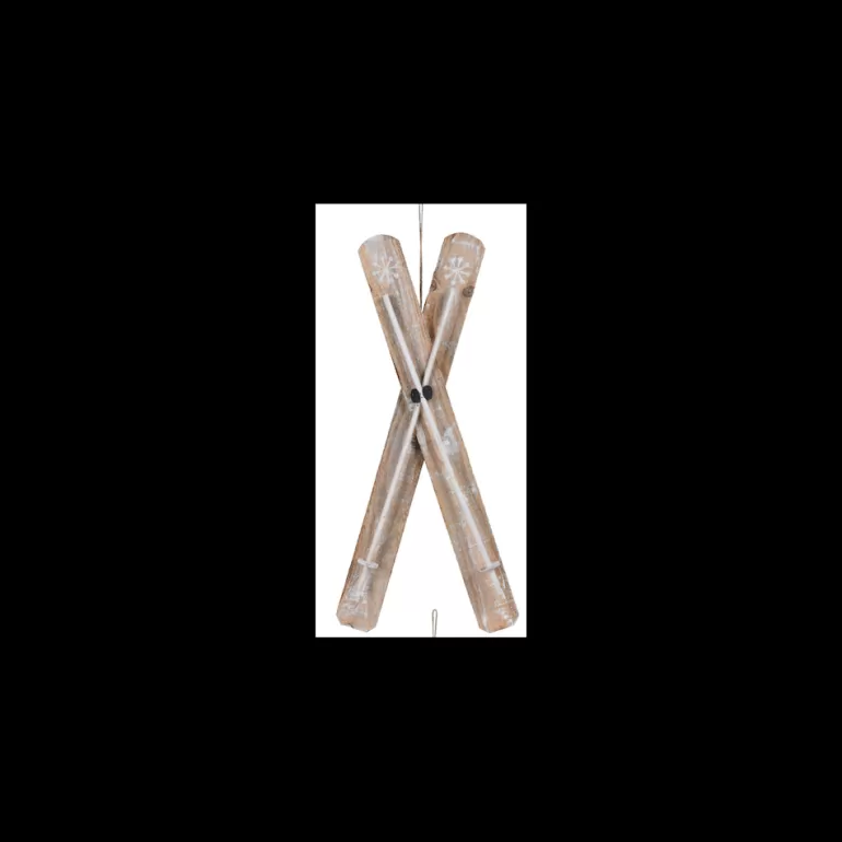 Store Sapins Suspension Skis En Bois Blanc